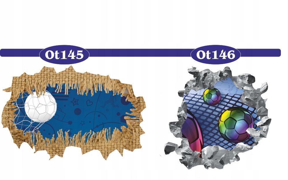 Naklejka samoprzylepna piłka nożna piłkarska 3D