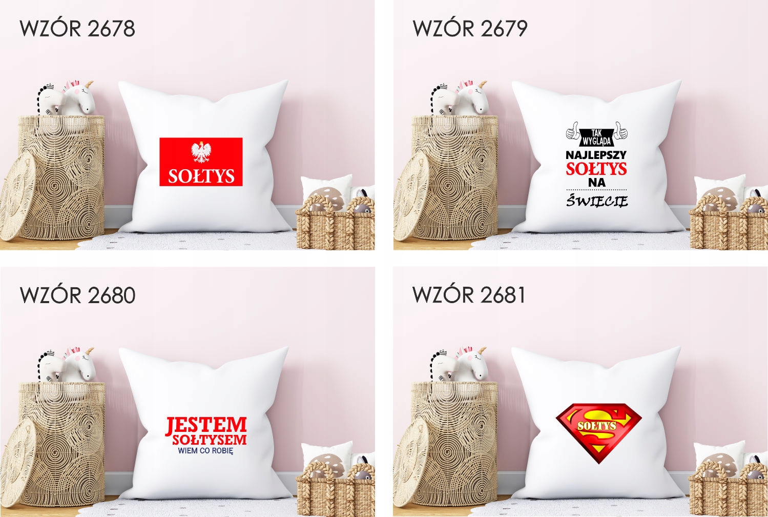 Poduszka z nadrukiem PREZENT JESTEM SOŁTYSEM