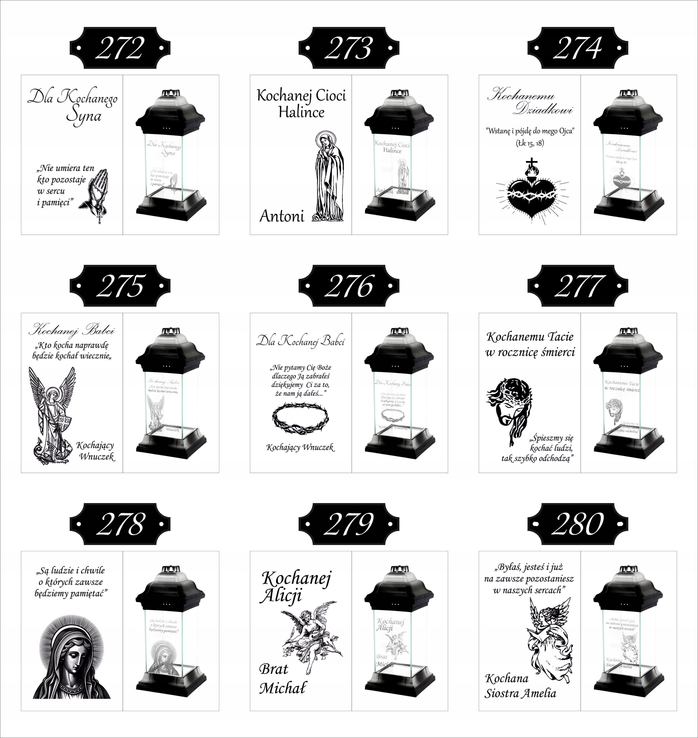 ZNICZ personalizowany GRAWER na wszystkich świętych DLA MAMY twój tekst