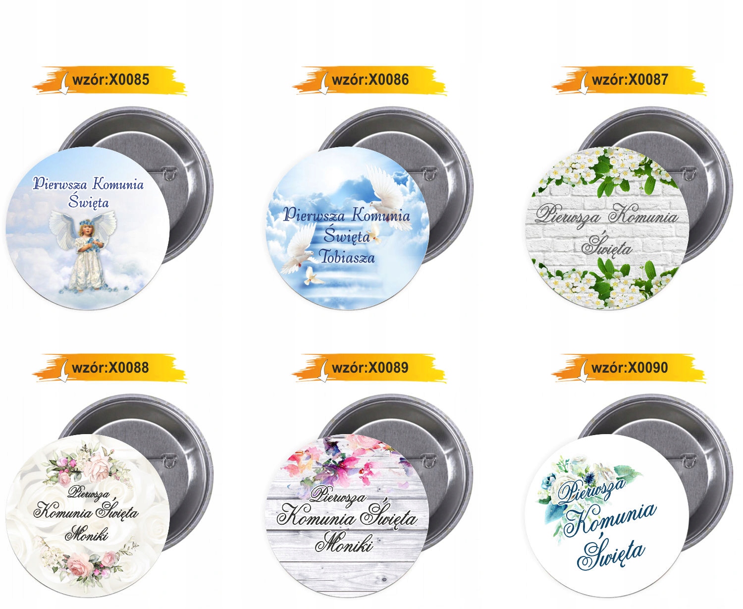 Przypinki buttony I KOMUNIA ŚWIĘTA TOMASZ
