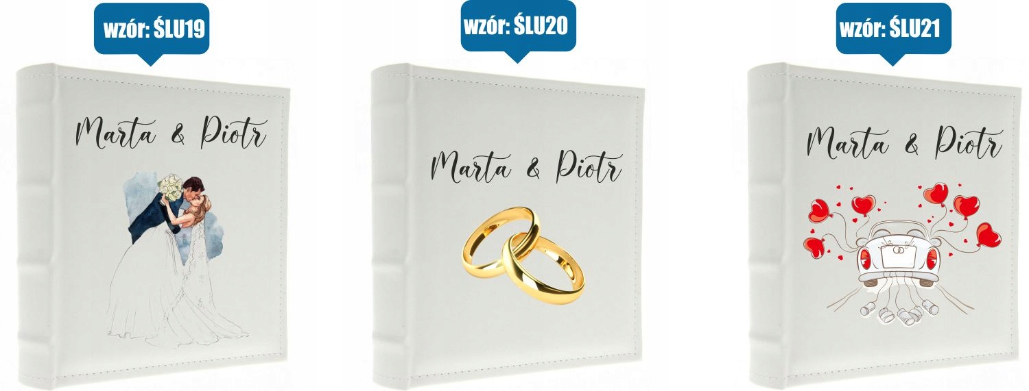 DUŻY Album ślubny na zdjęcia z NADRUKIEM 500 zdjęć