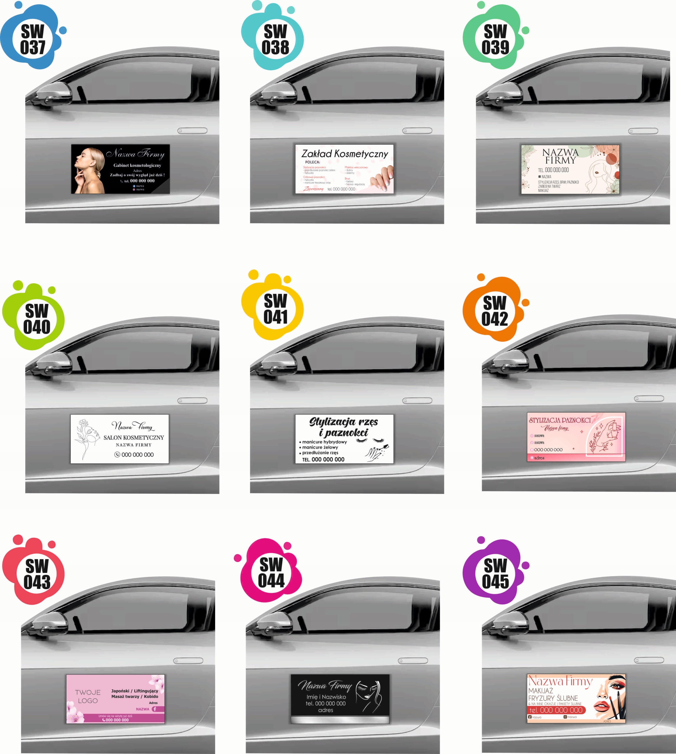 mata MAGNETYCZNA magnes na samochód auto reklamowy 30x60cm USŁUGI ROLNICZE