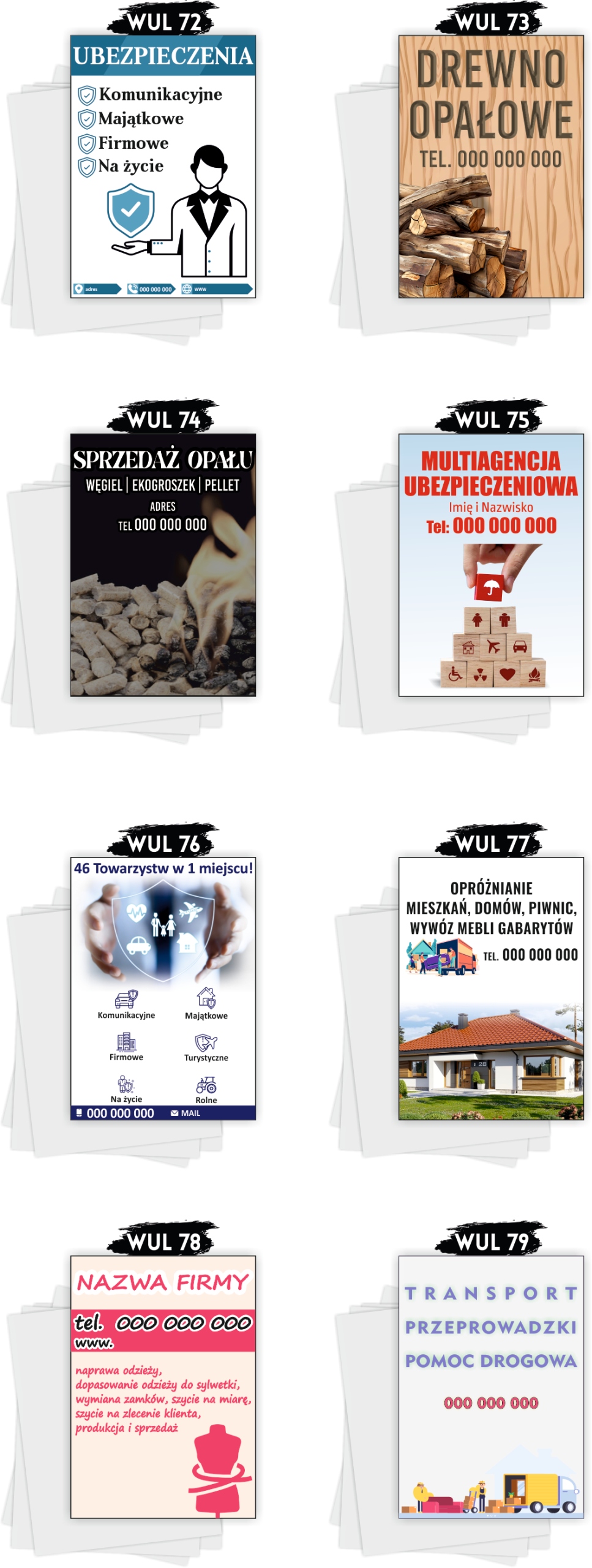 Ulotki A5 reklamowe firmowe 1000 szt dużo wzorów USŁUGI OGÓLNOBUDOWLANE