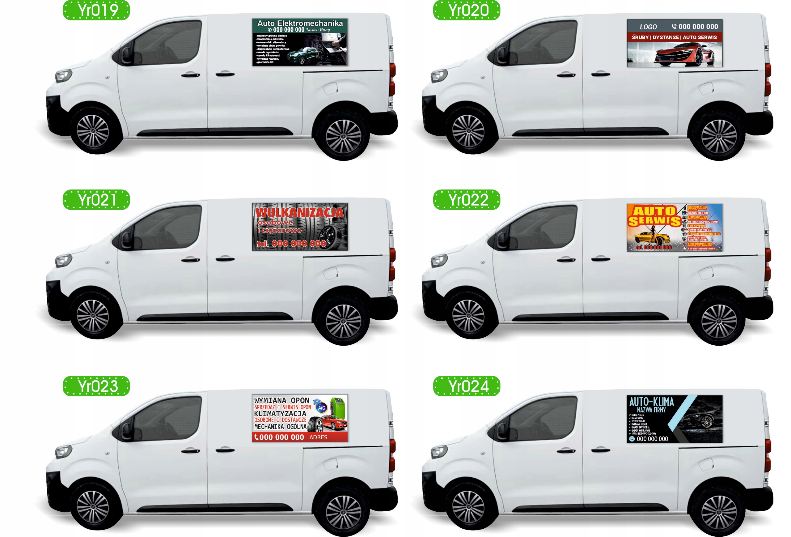 Reklama Naklejka na samochód USŁUGI HYDRAULICZNE duży wybór