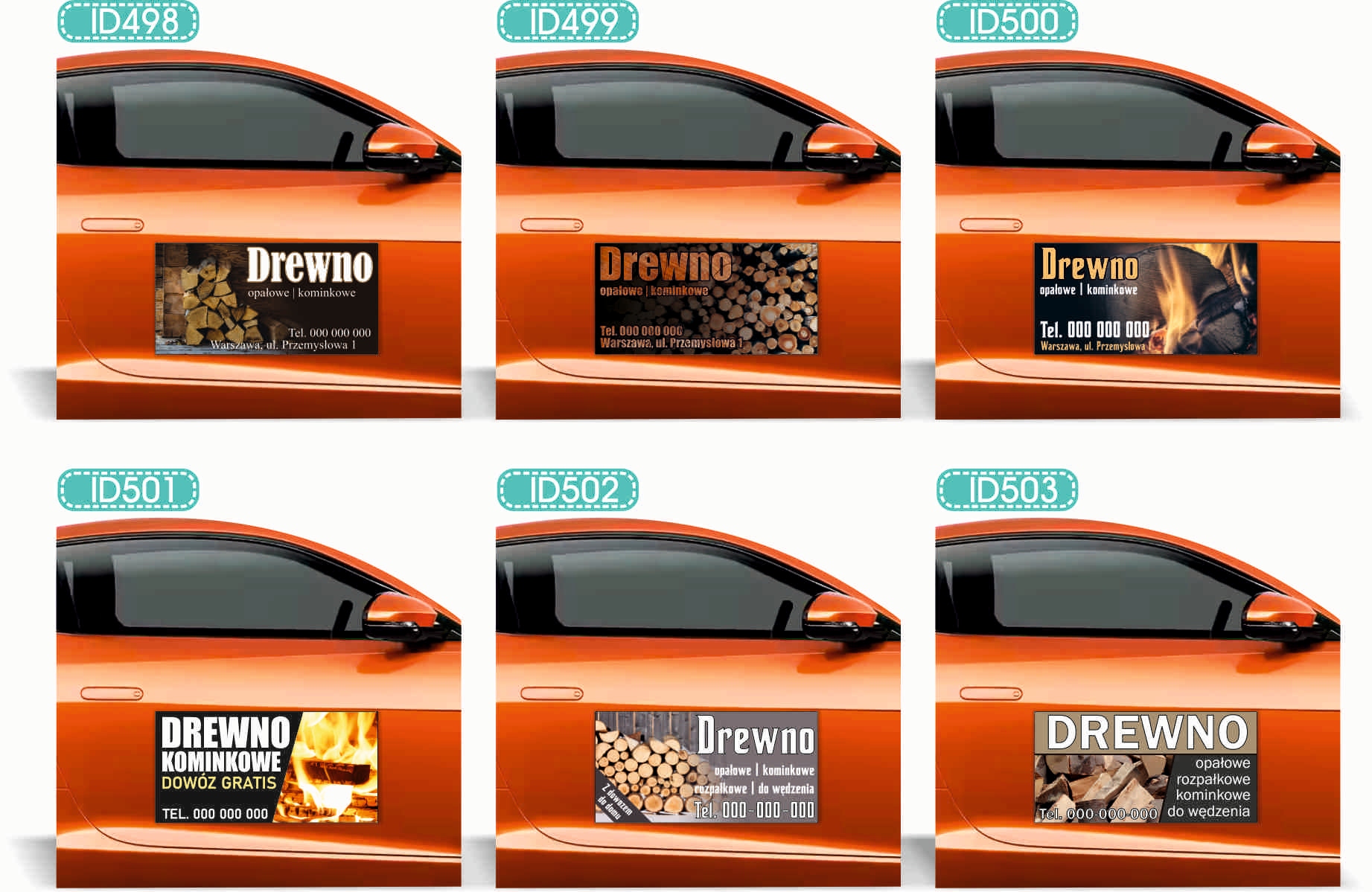 Magnes na auto reklama magnetyczna 60x30 TAXI SZYBKO BEZPIECZNIE