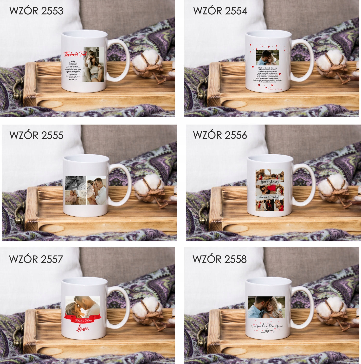 Kubek z imieniem PREZENT na WALENTYNKI