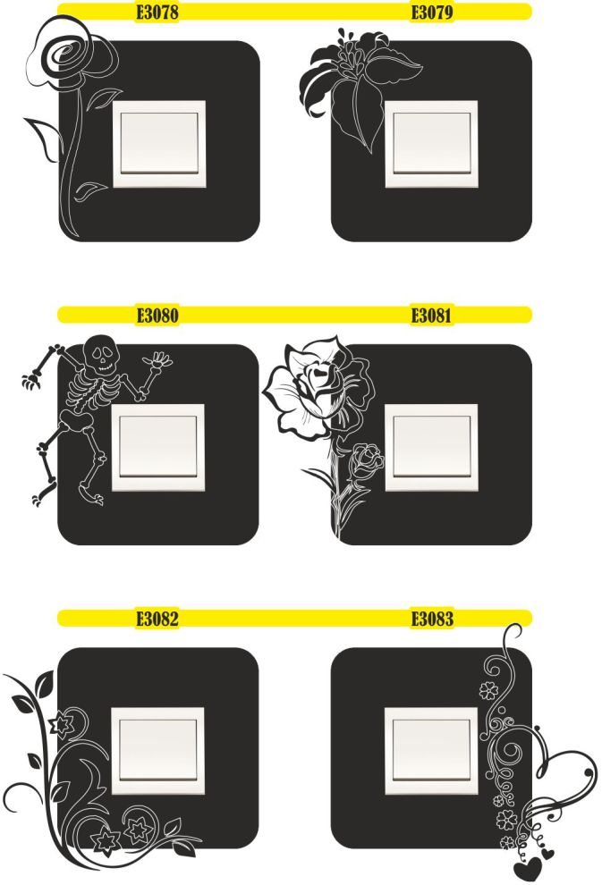 naklejki na włącznik NAKLEJKA POD KONTAKT ścienne