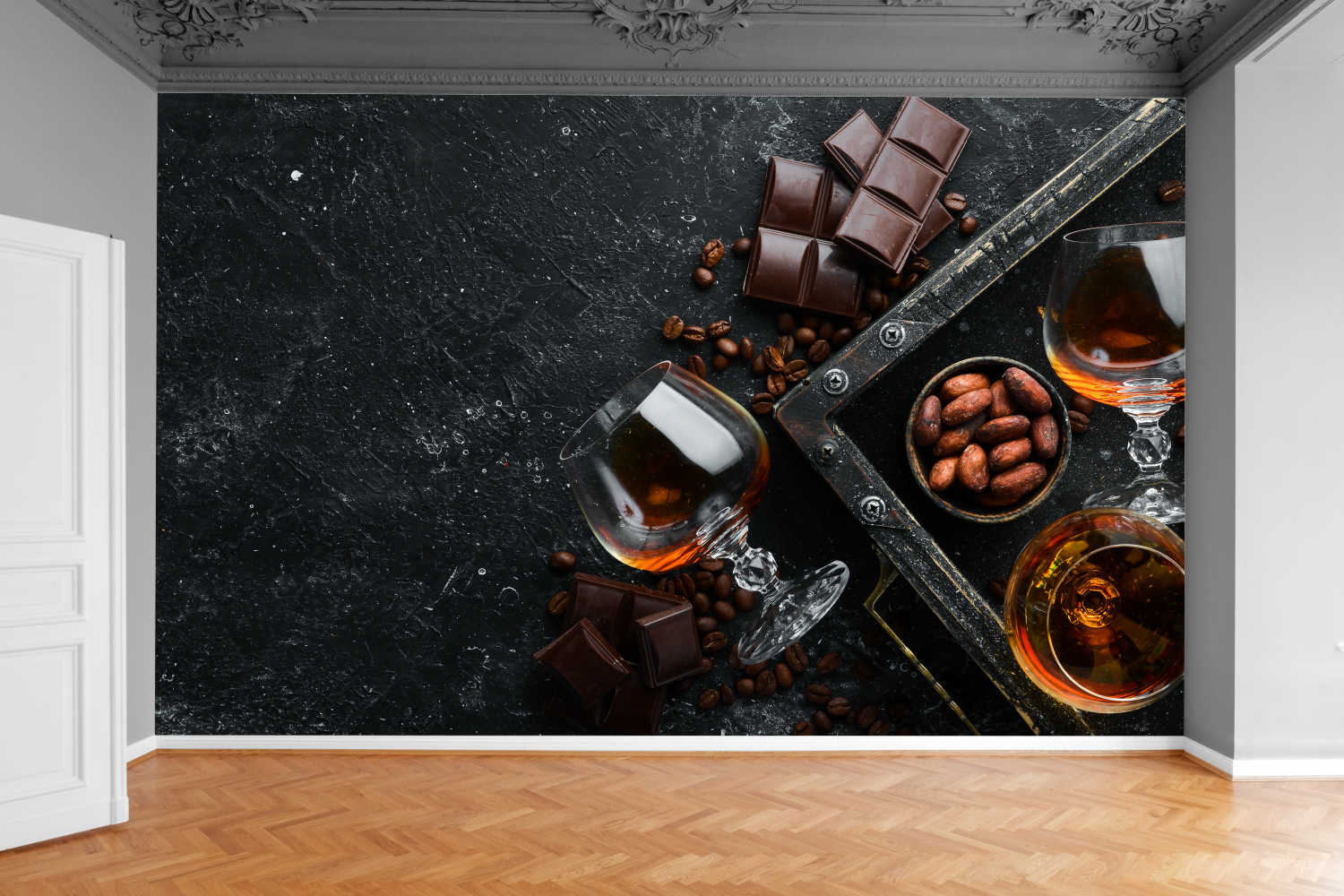 Fototapeta IMITACJA TYNKU CZEKOLADA WHISKY 300x210