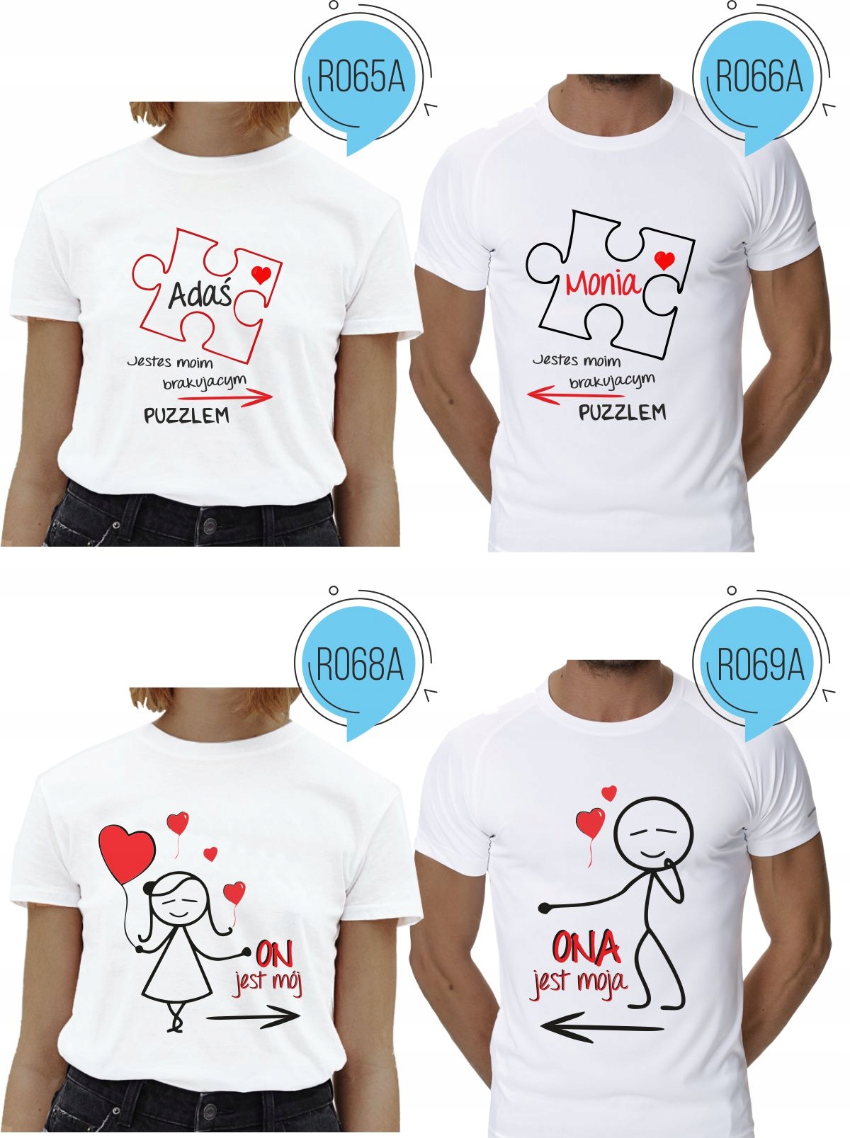 Koszulka DLA PAR miłość WALENTYNKI ROCZNICA