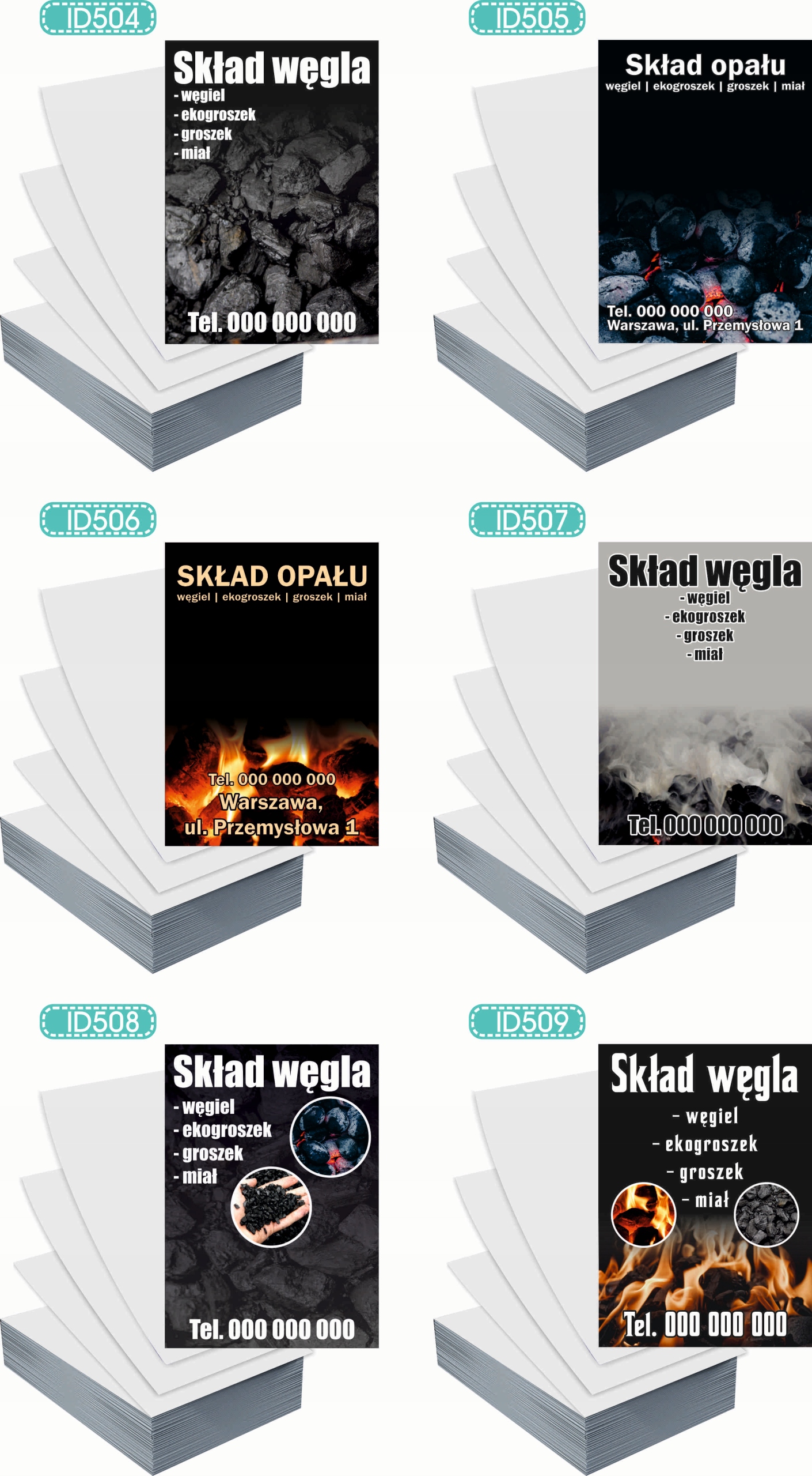 Ulotki A6 reklamowe firmowe 100szt wiele różnych wzorów SPRZEDAŻ DREWNA