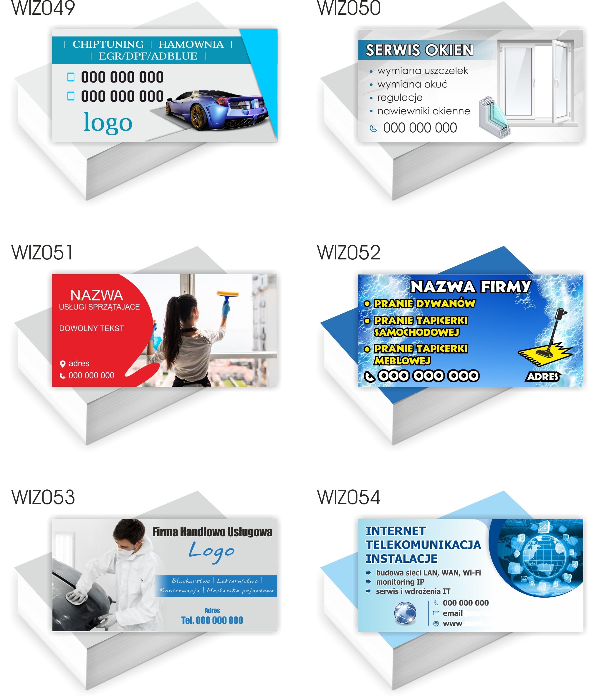Wizytówki firmowe GOTOWY PROJEKT GRATIS 200 sztuk USŁUGI ELEKTRYCZNE