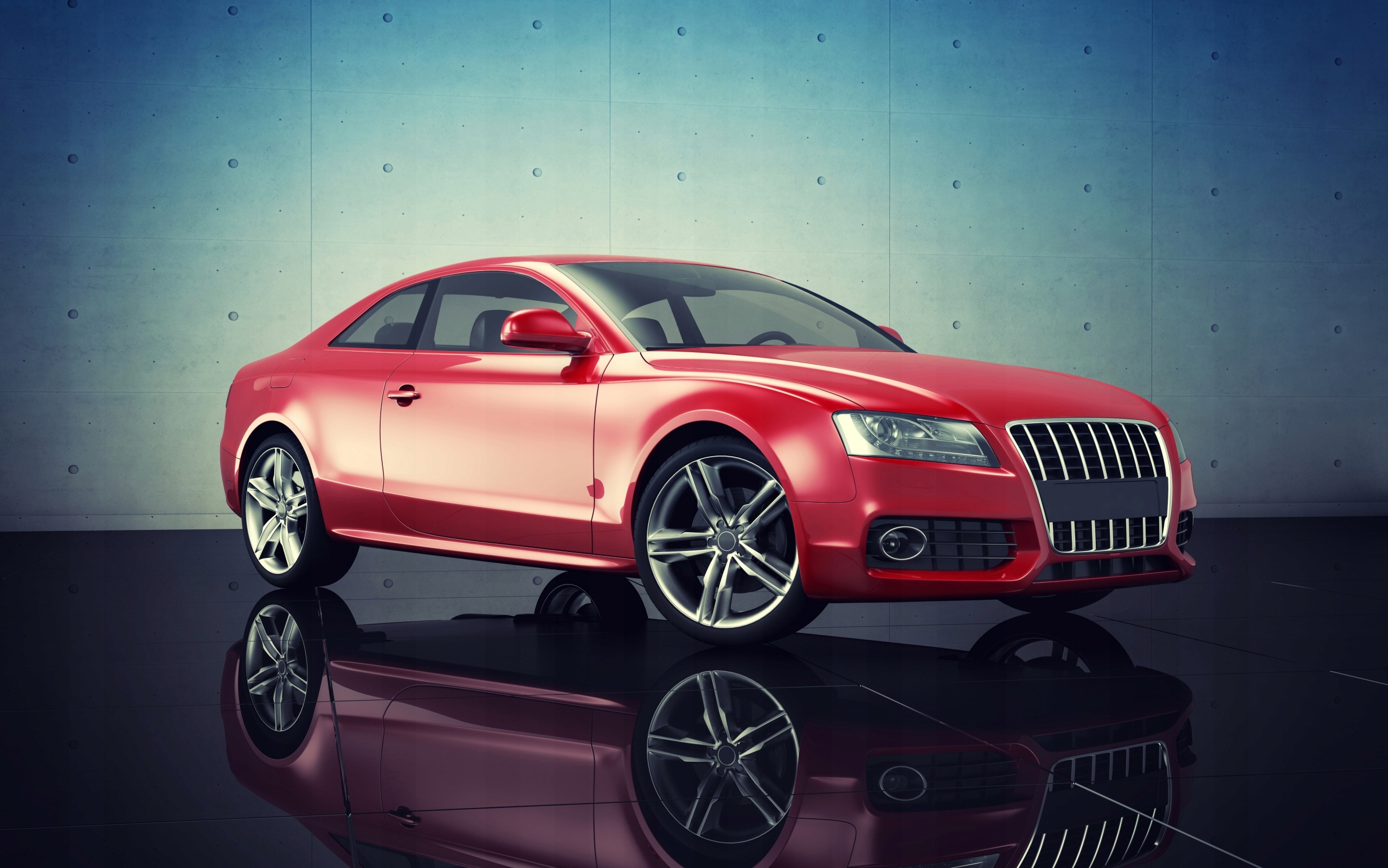 FOTOTAPETA NA WYMIAR CZERWONY SAMOCHÓD