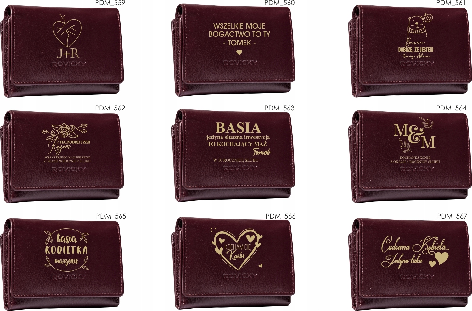 Damski portfel dla babci Portfele z grawerem TWÓJ TEKST personalizowany