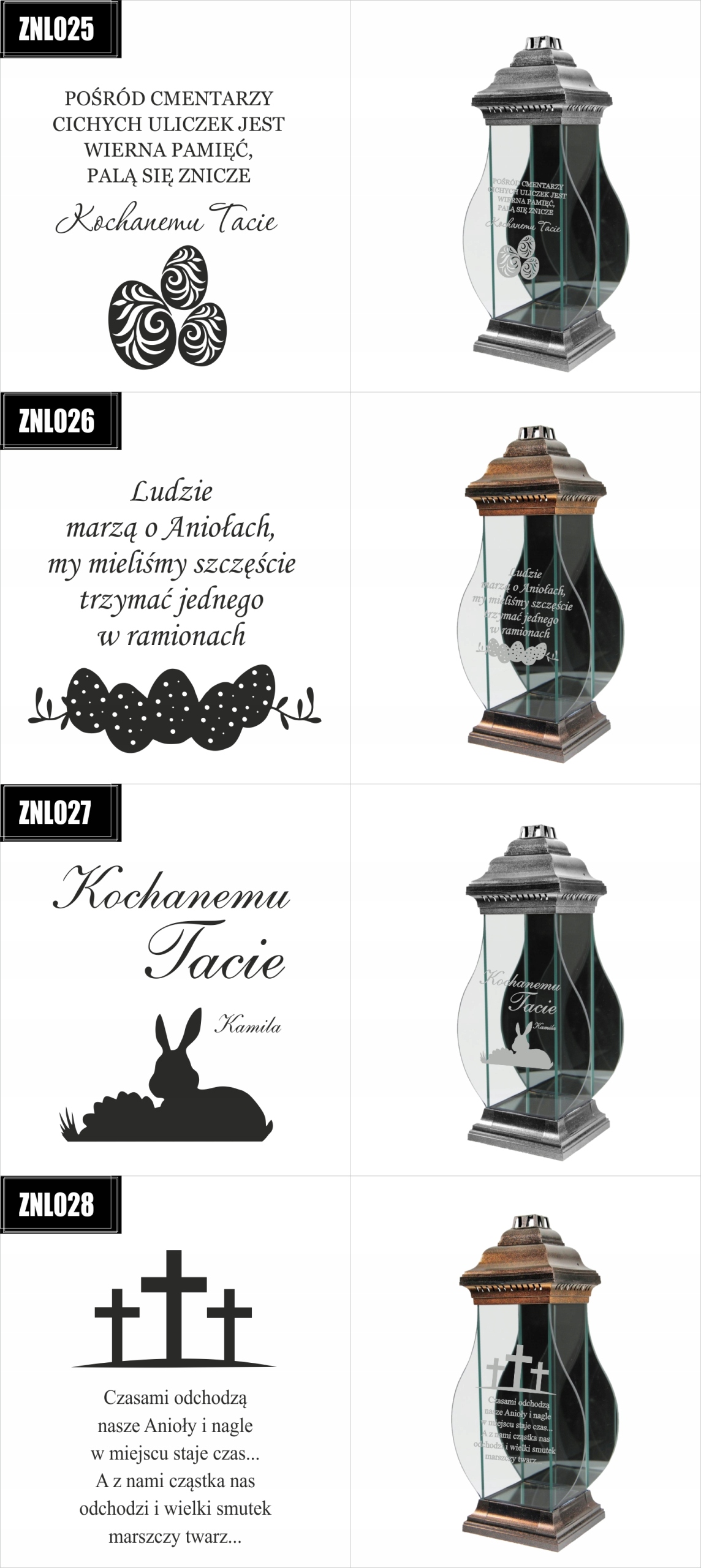 ZNICZ kapliczka z napisem GRAWEREM dla Dziadka