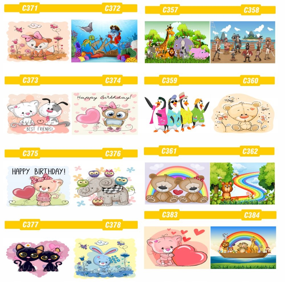 FOTOTAPETA dla dzieci zoo safari żyrafa słoń misiu