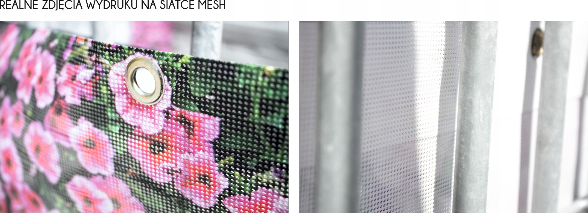 BANER REKLAMOWY na siatce mesh 200x100 cm USŁUGI SPEZATJĄCE SPRZĄTANIE