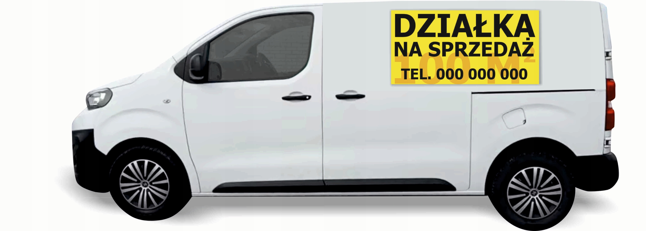 Reklama Naklejka na samochód różne wzory do wyboru DZIAŁKA NA SPRZEDAŻ