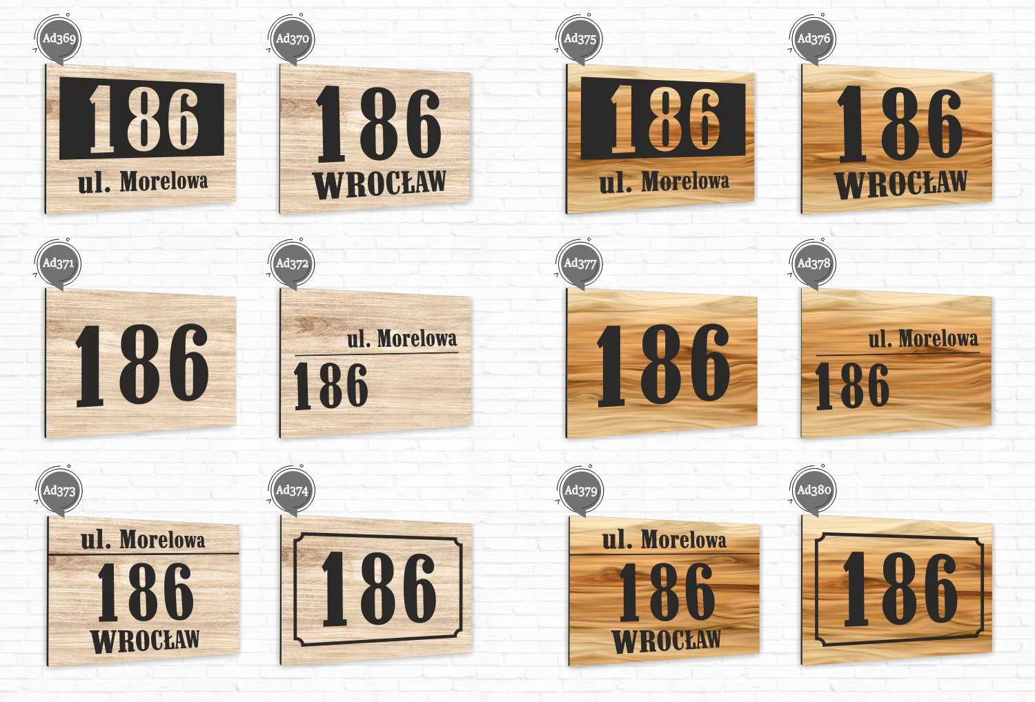 DUŻA Tabliczka ADRESOWA ALUMINIOWA 30x20 numer dom