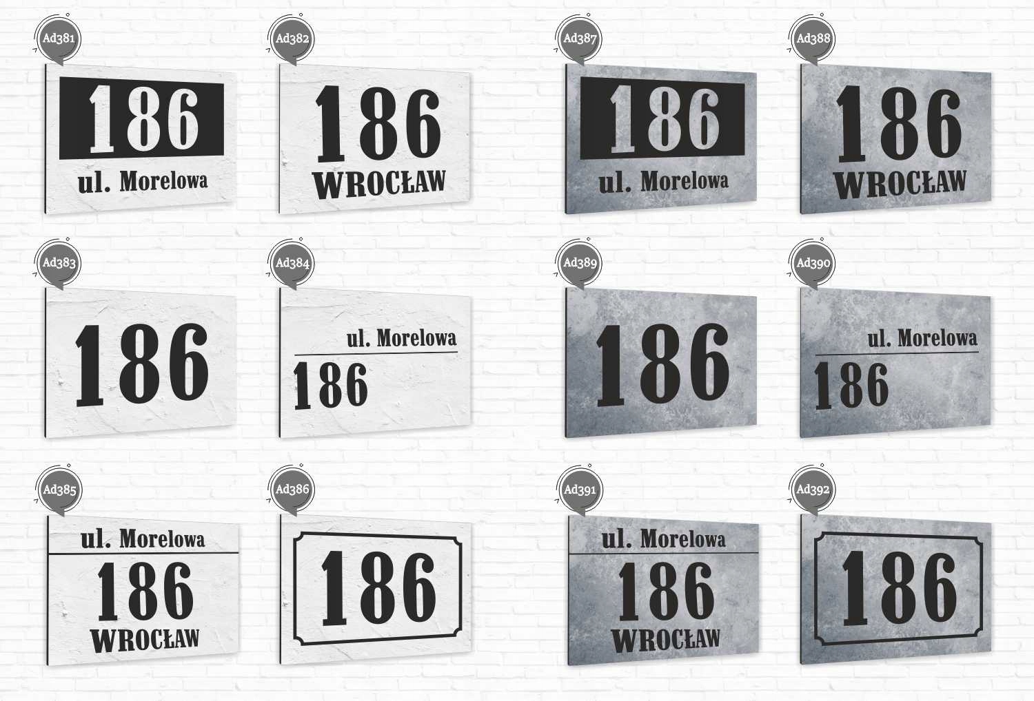 DUŻA Tabliczka ADRESOWA ALUMINIOWA 30x20 numer dom