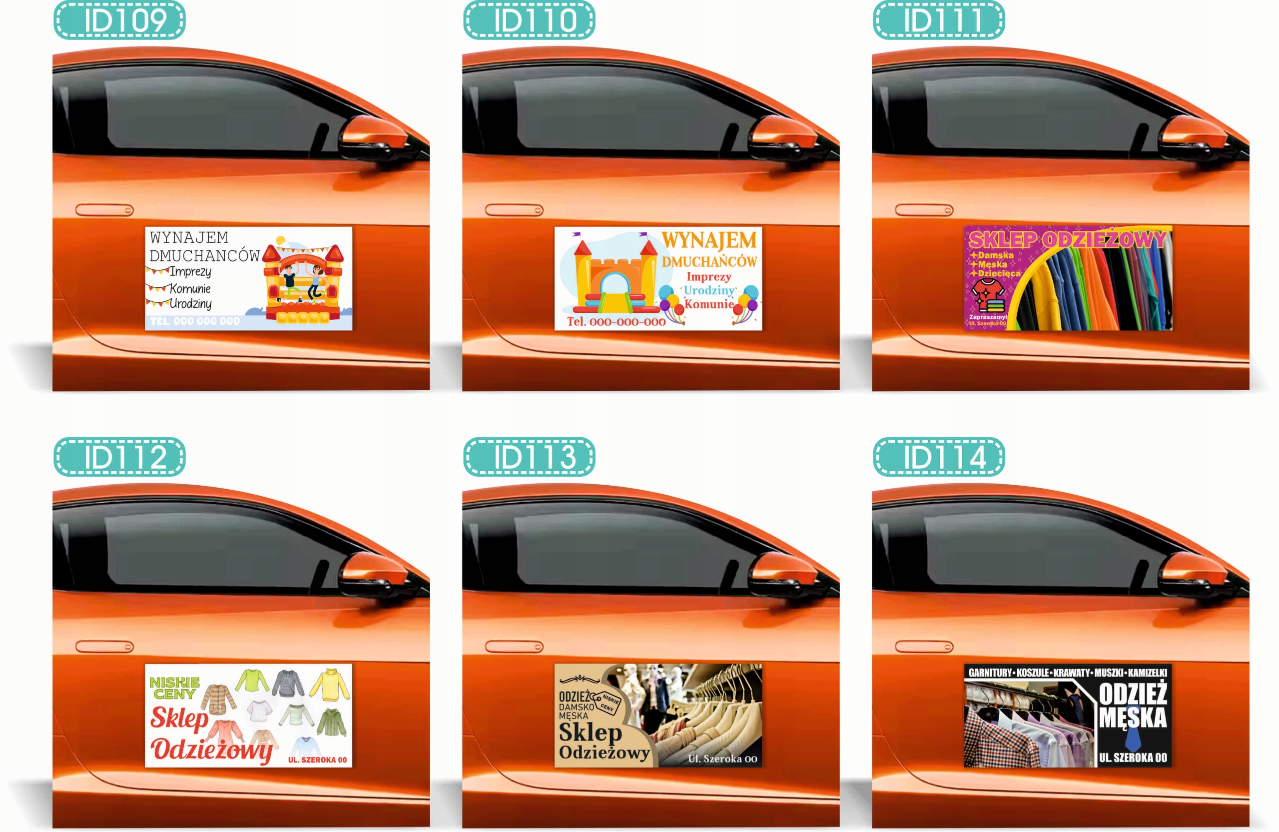 Magnes na samochód reklama magnetyczna 60x30 cm pomoc drogowa LAWETA