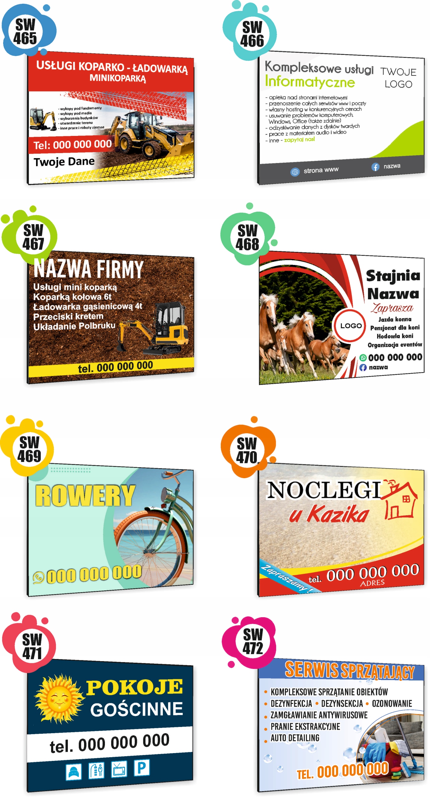 TABLICZKA REKLAMOWA szyld z dibondu nadruk 40x30 cm WYKOŃCZENIA WNĘTRZ