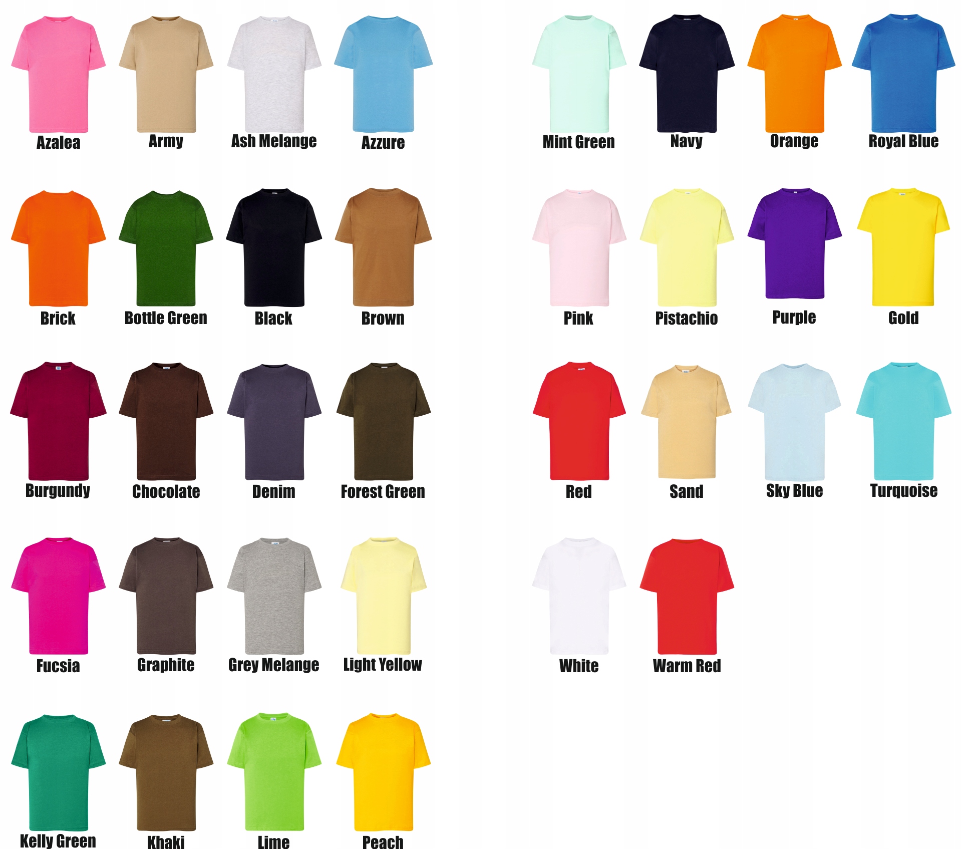 T-shirt dla dzieci krótki rękaw TWÓJ HAFT LOGO firmowa reklamowa 5 szt