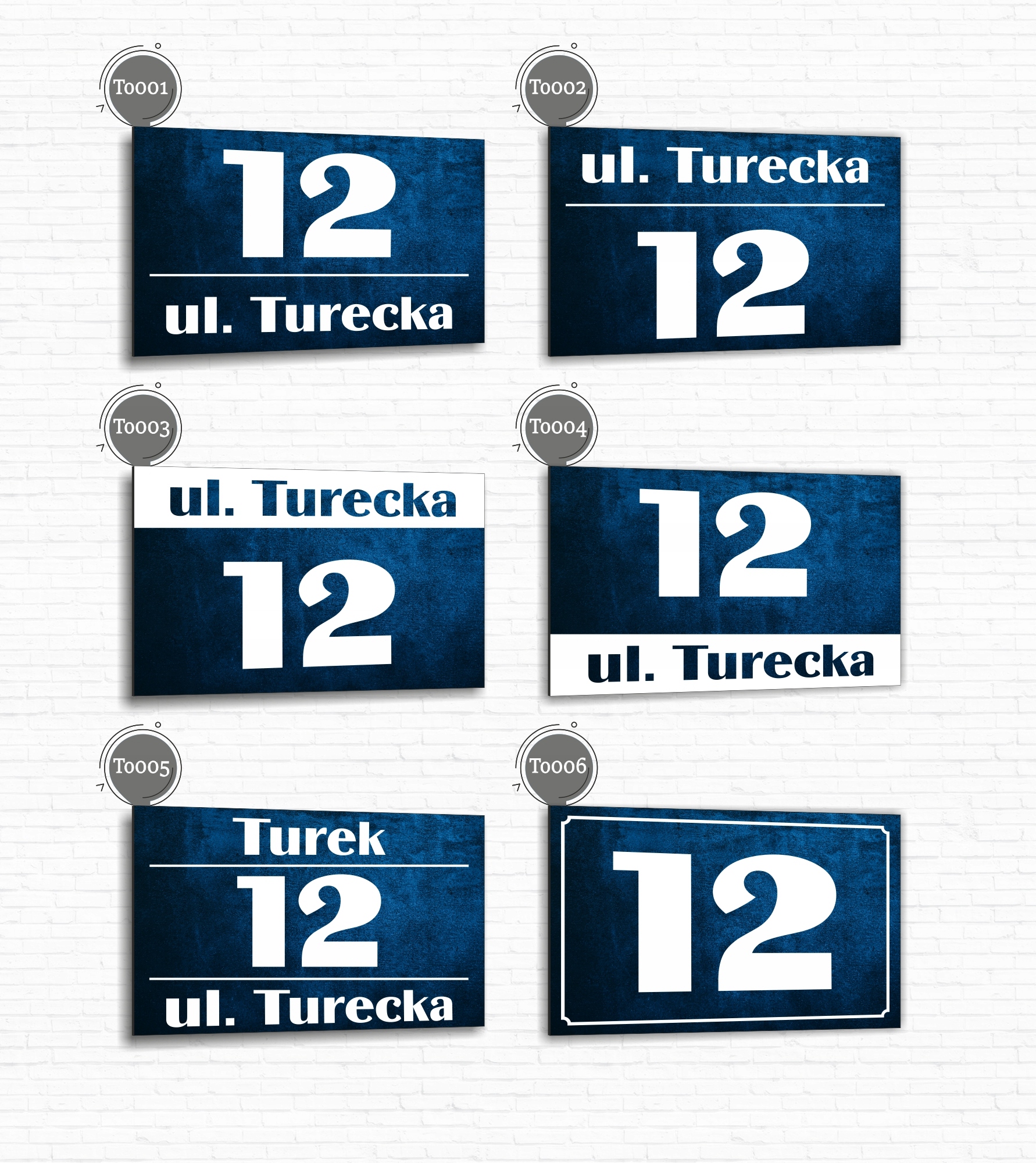 Tabliczka adresowa Numer domu Tablica adres posesji Metal ALUMINIUM 20x15