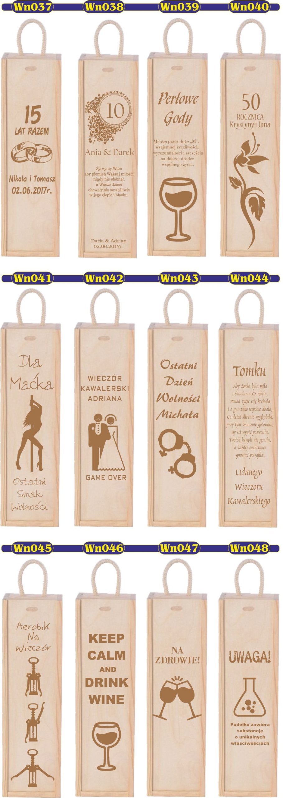 SKRZYNKA NA WINO prezent na urodziny 20 30 40 50