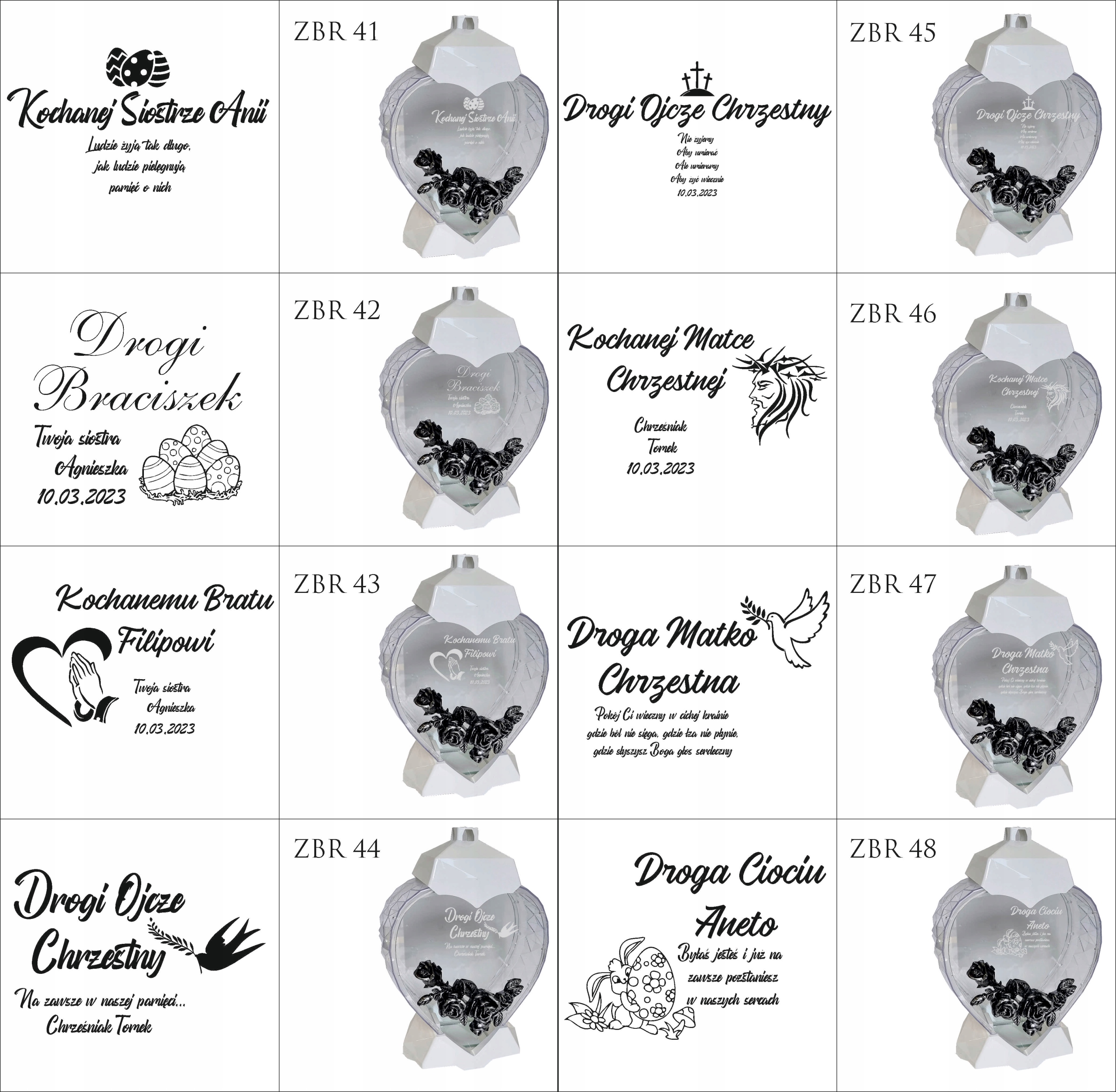 EKSKLUZYWNY ZNICZ SERCE biały personalizowany GRAWER DLA SZWAGIERKI