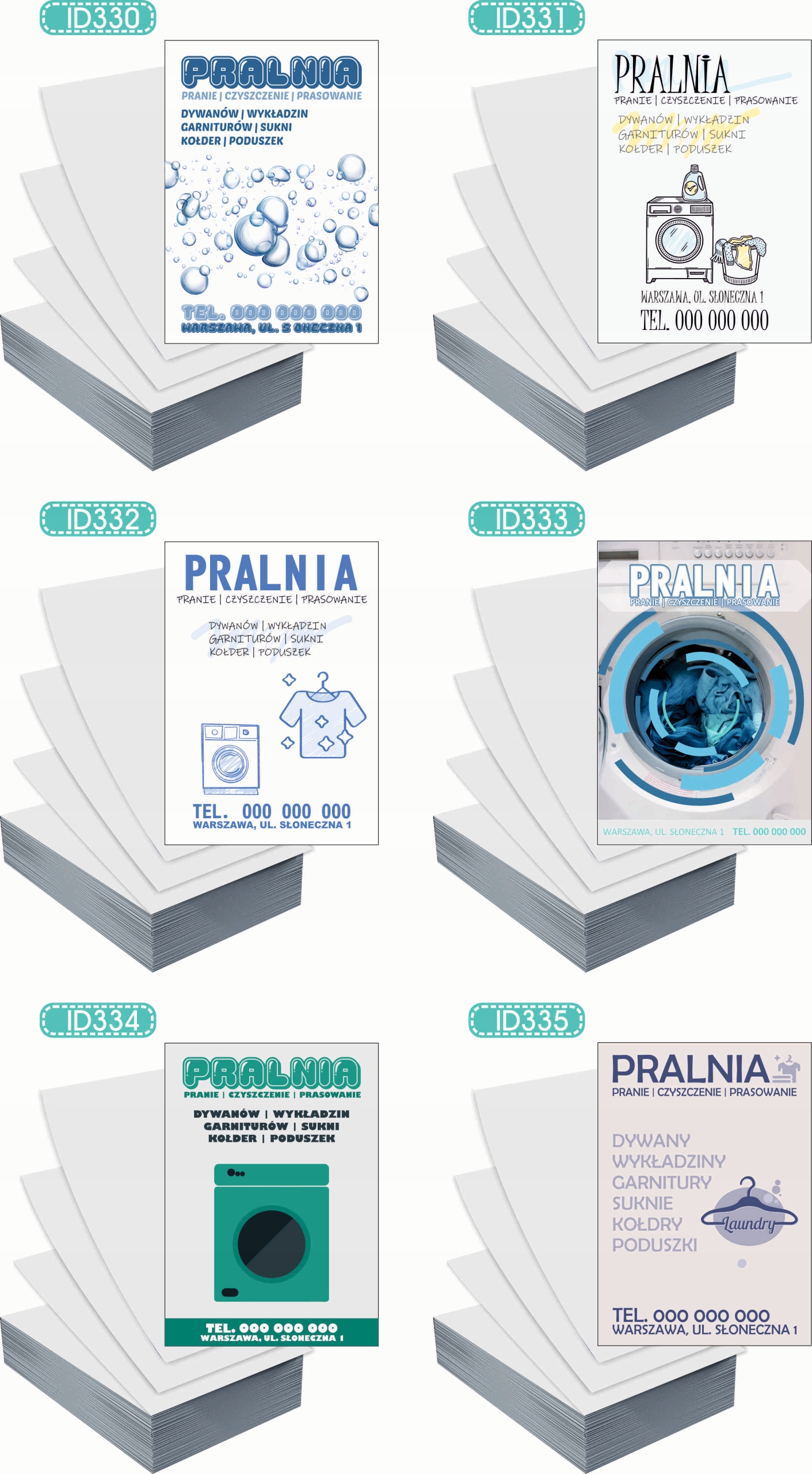 Ulotki A6 reklamowe firmowe 100szt różne wzory CHEMIA Z NIEMIEC