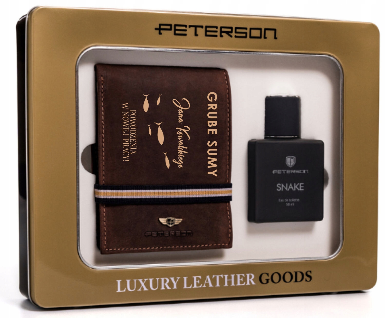 Peterson portfel skóra GRAWER perfumy DLA FACETA