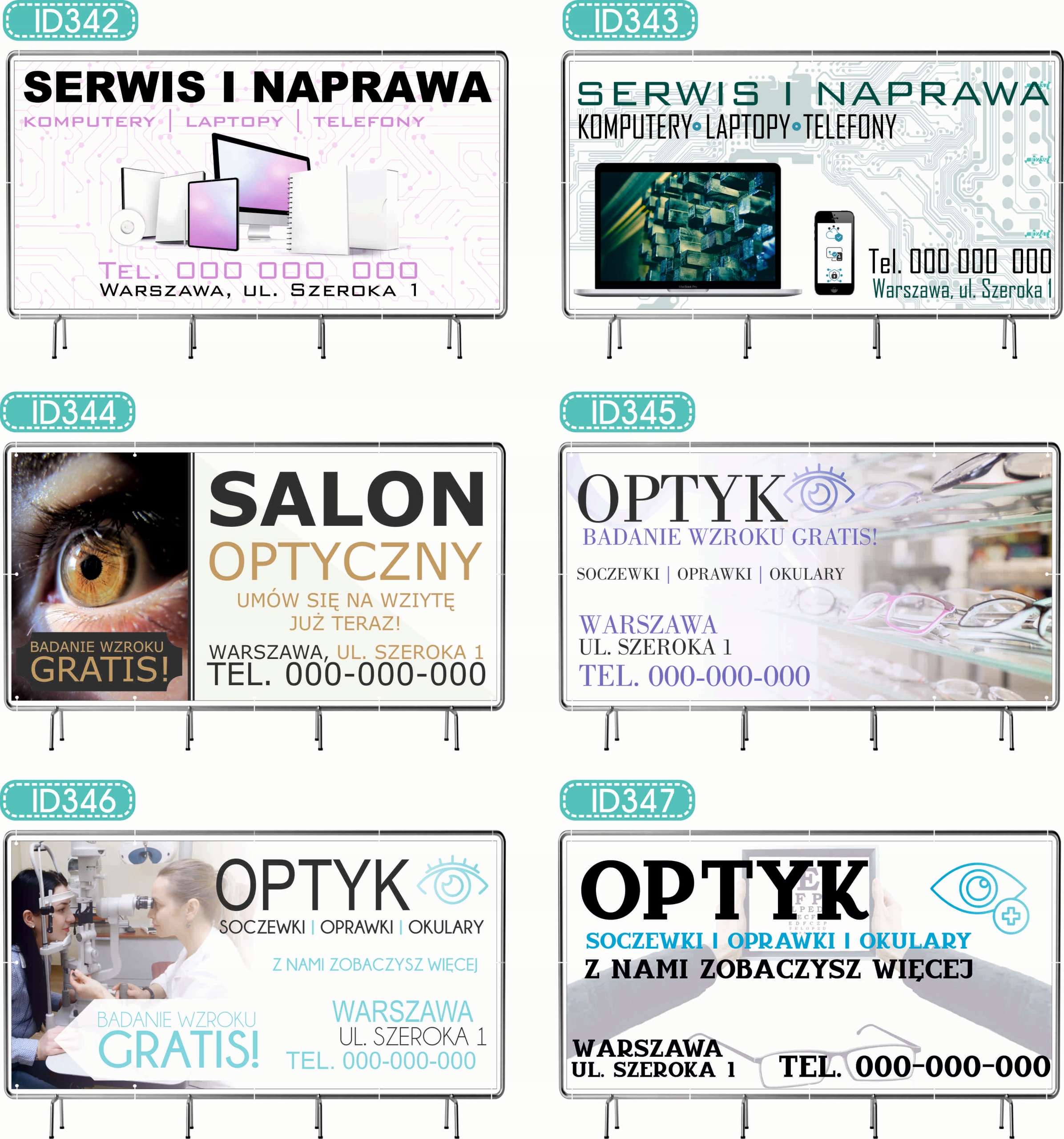 BANER REKLAMOWY 130x80cm oczkowany projekt w cenie AGENCJA DETEKTYWISTYCZNA