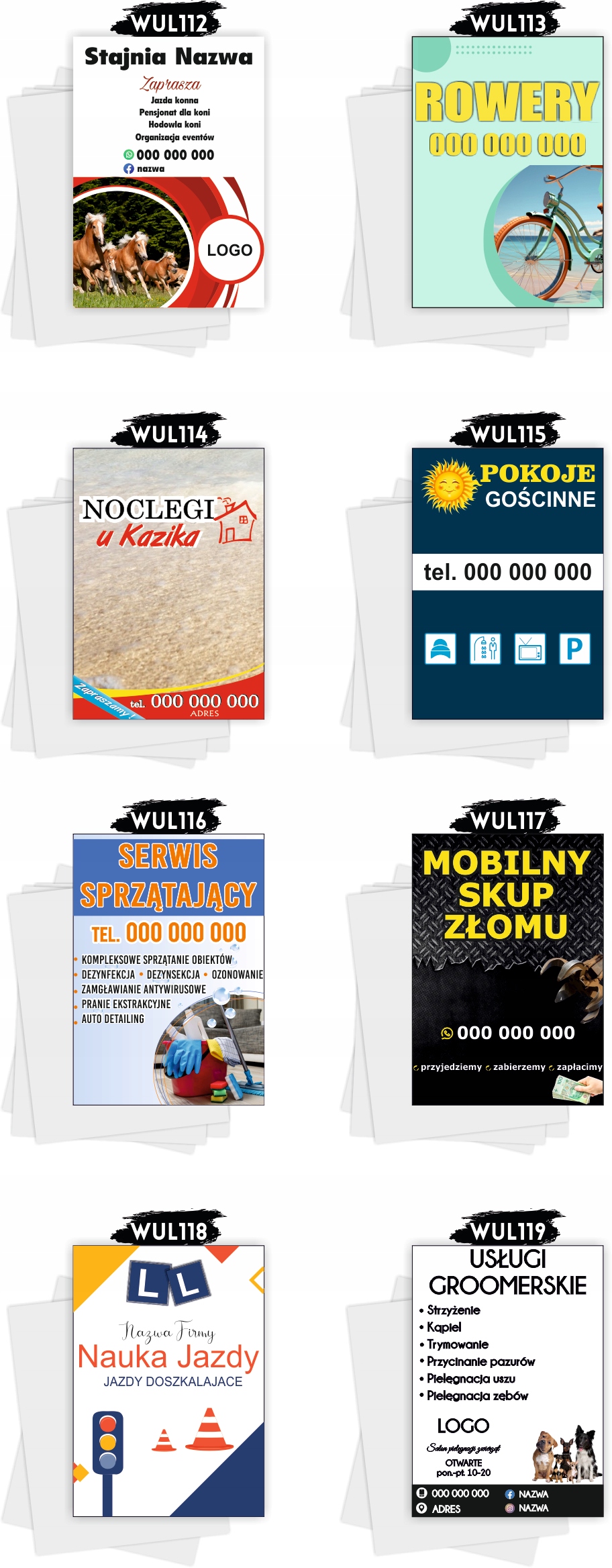 ulotki A6 reklamowe firmowe 100 szt różne wzory USŁUGI BUDOWLANE