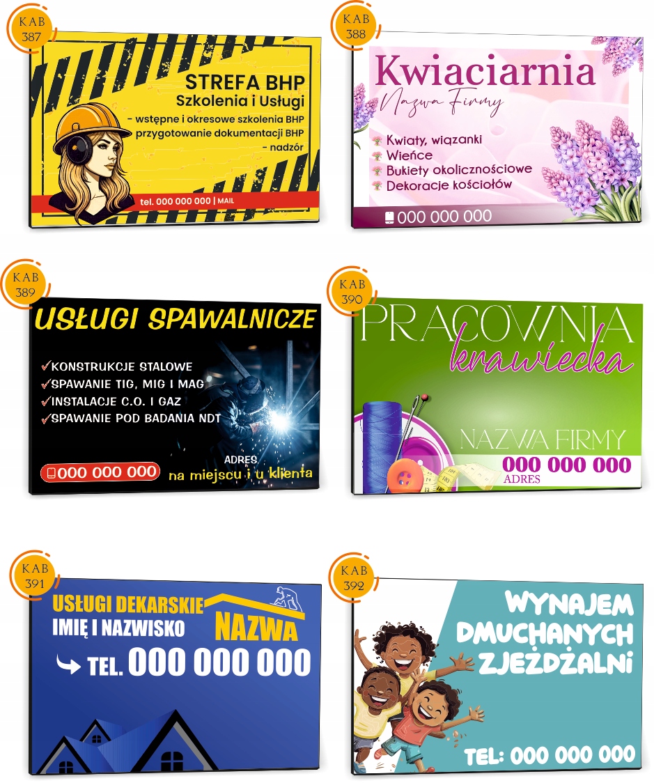 Tabliczka reklamowa szyld dibond 40x30 NADRUK udładanie kostki brukowej