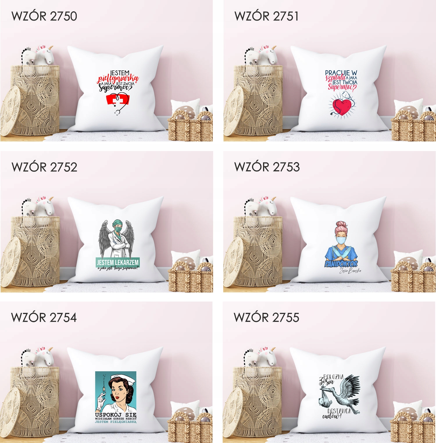 Poduszka z nadrukiem PREZENT dla PIELĘGNIARKI