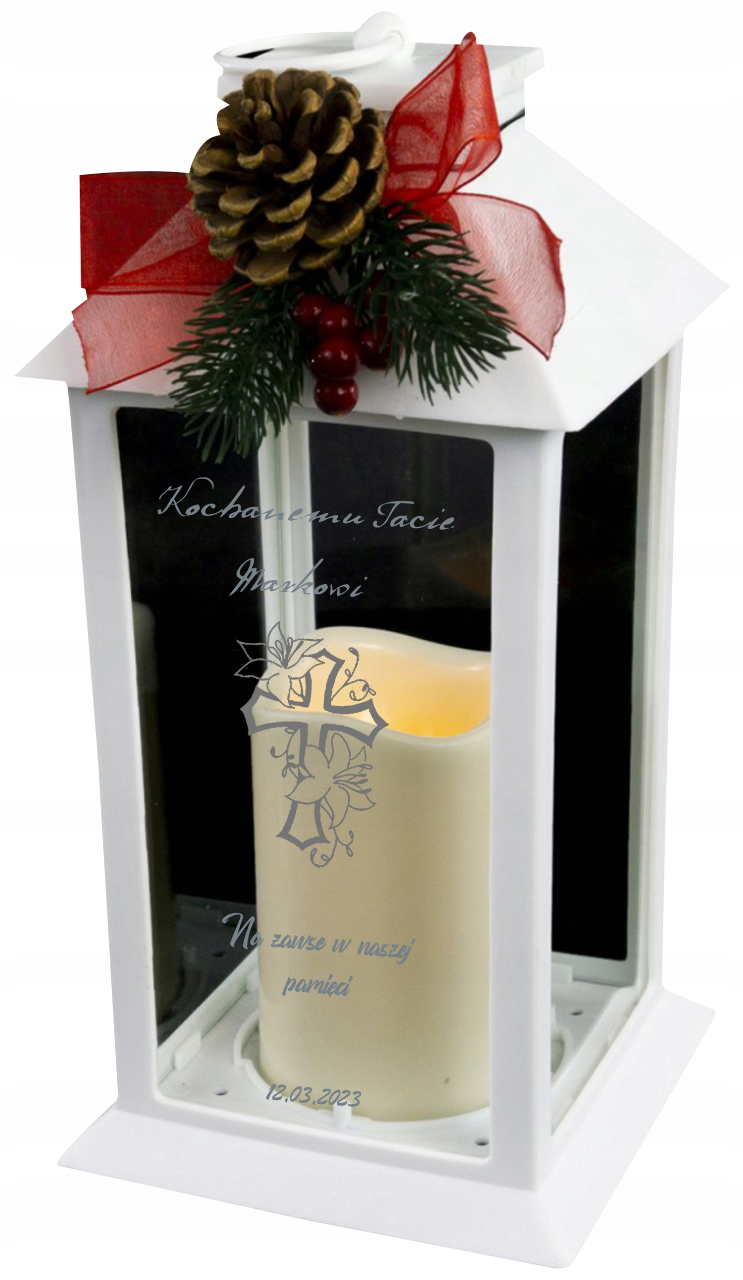 ZNICZ z grawerem dla TATY lampion Kochanemu Tacie