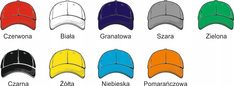 CZAPKA z daszkiem HAFT różne wzory imię napis