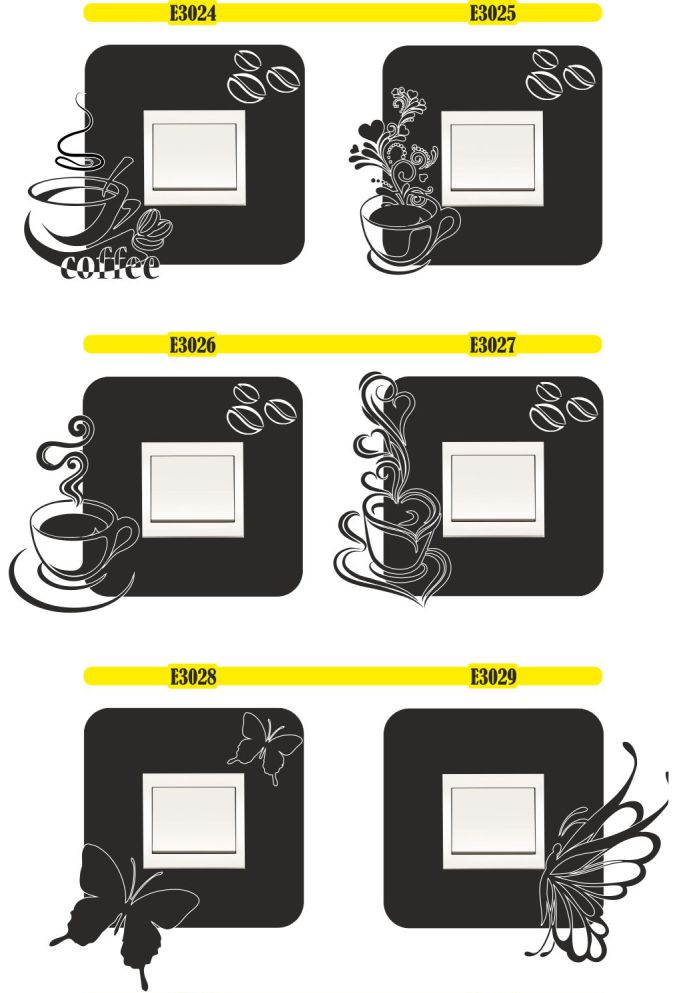 naklejki na włącznik NAKLEJKA POD KONTAKT ścienne