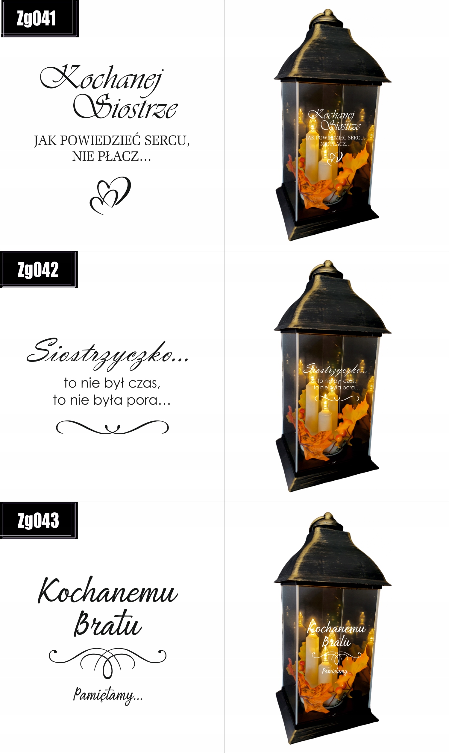 ZNICZ LAMPION z GRAWEREM dla Ojca Chrzestnego