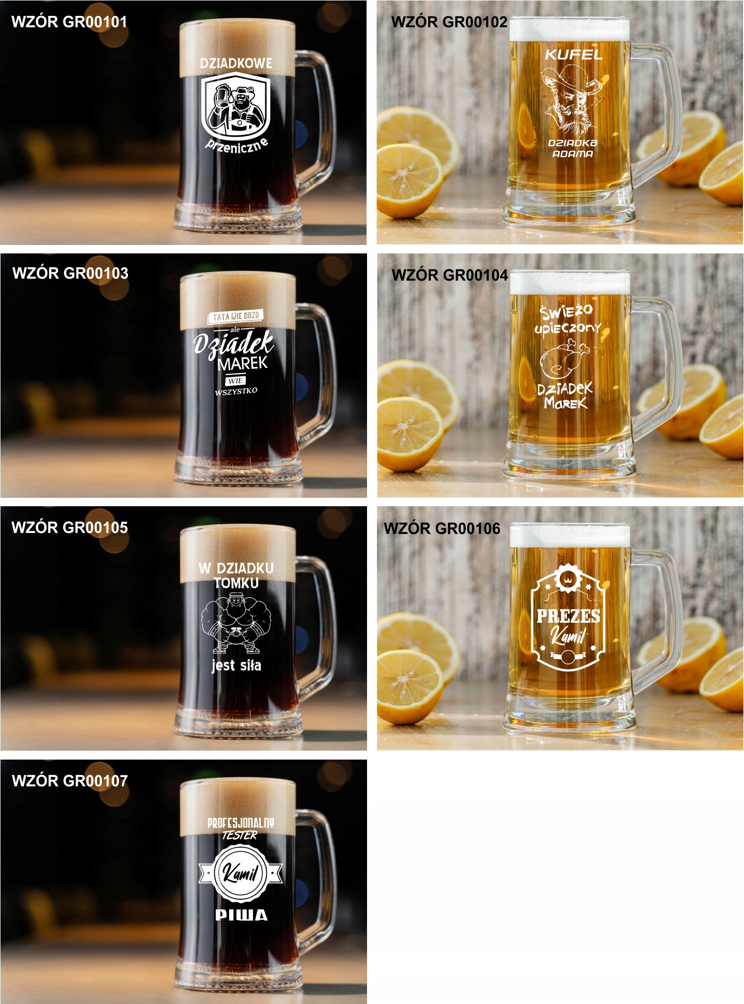 Kufel do Piwa Z WŁASNYM GRAWEREM PREZENT super HIT