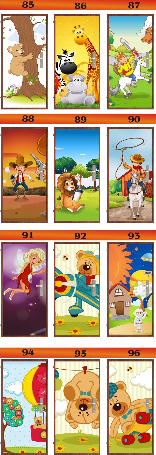 Fototapeta NAKLEJKA okleina drzwi szafe dla dzieci