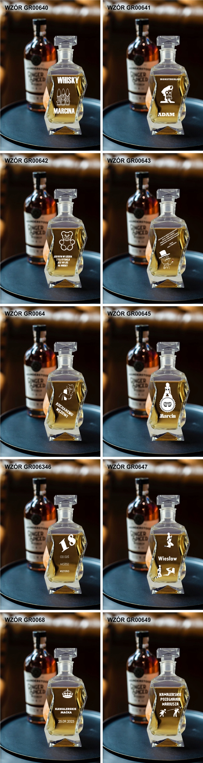 KARAFKA PREZENT Z IMIENIEM prezent na URODZINY