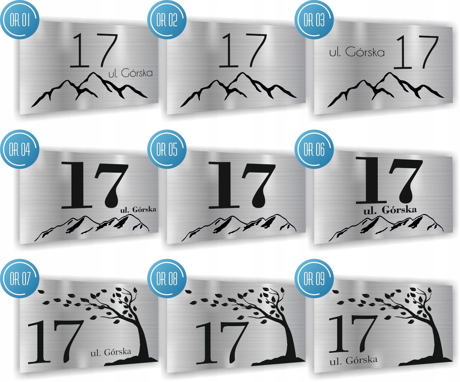 Tabliczka Tablica ADRESOWA BIAŁA DIBOND 40x30 numer domu ulica KWIATY