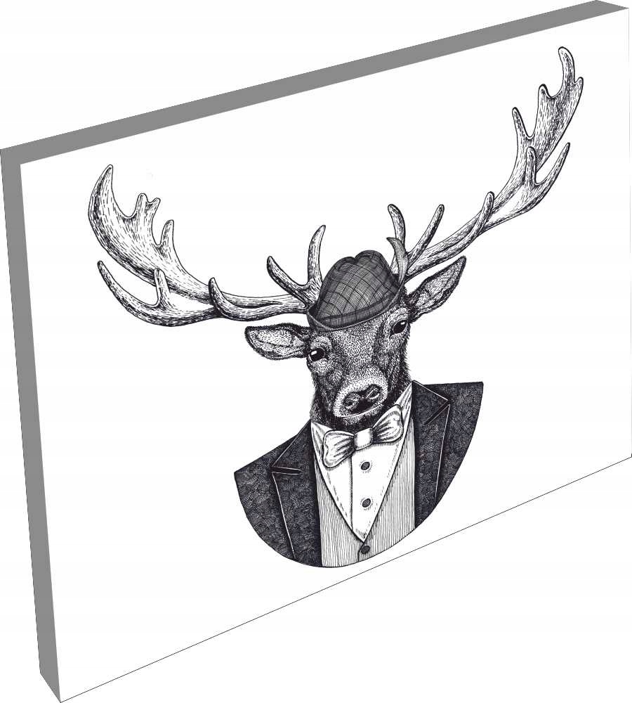 OBRAZ na płótnie zwierzęta głowa jelenia 120x80