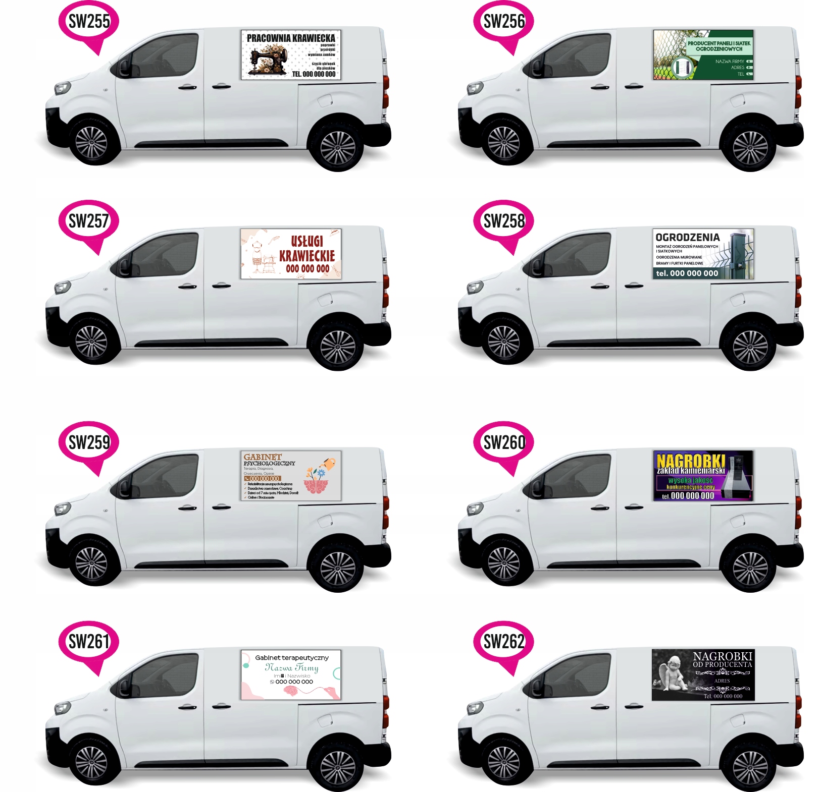 Naklejka Folia na samochód auto reklamowa USŁUGI DEKSRSKIE