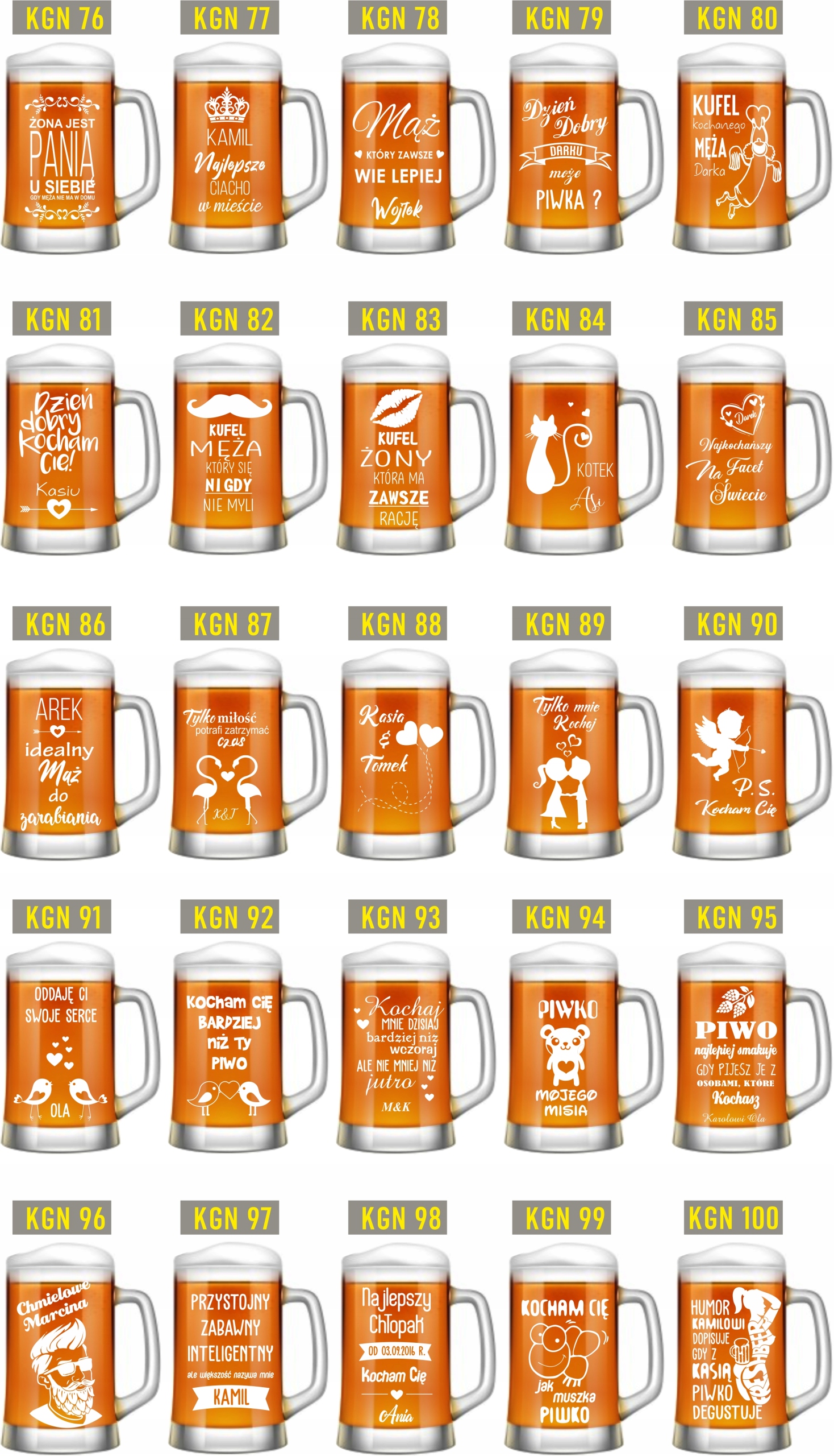 duży KUFEL do Piwa na PREZENT z GRAWEREM napisem