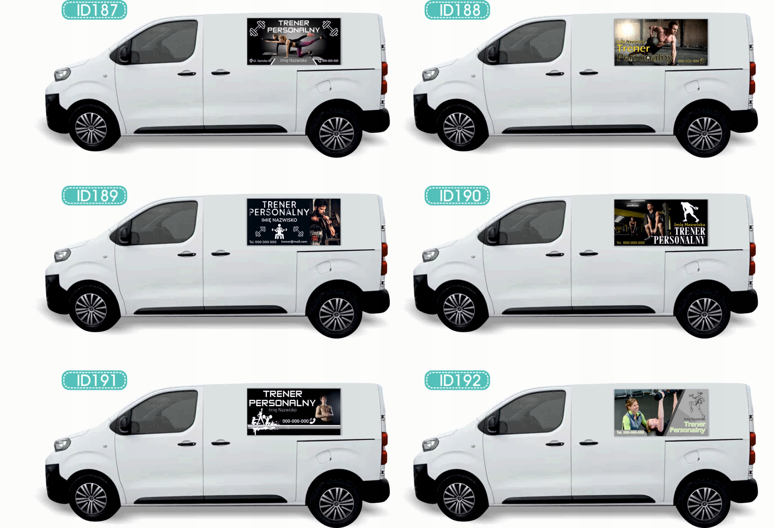 Reklama Naklejka na samochód wiele różnych wzorów WYMIANA BUTLI