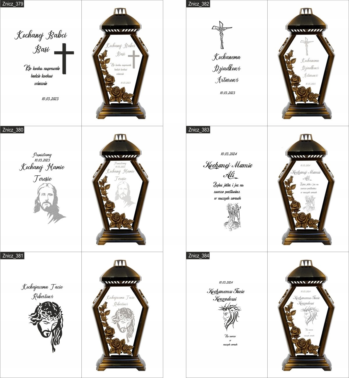 ZNICZ kapliczka Kochanej Mamie grawer z imieniem