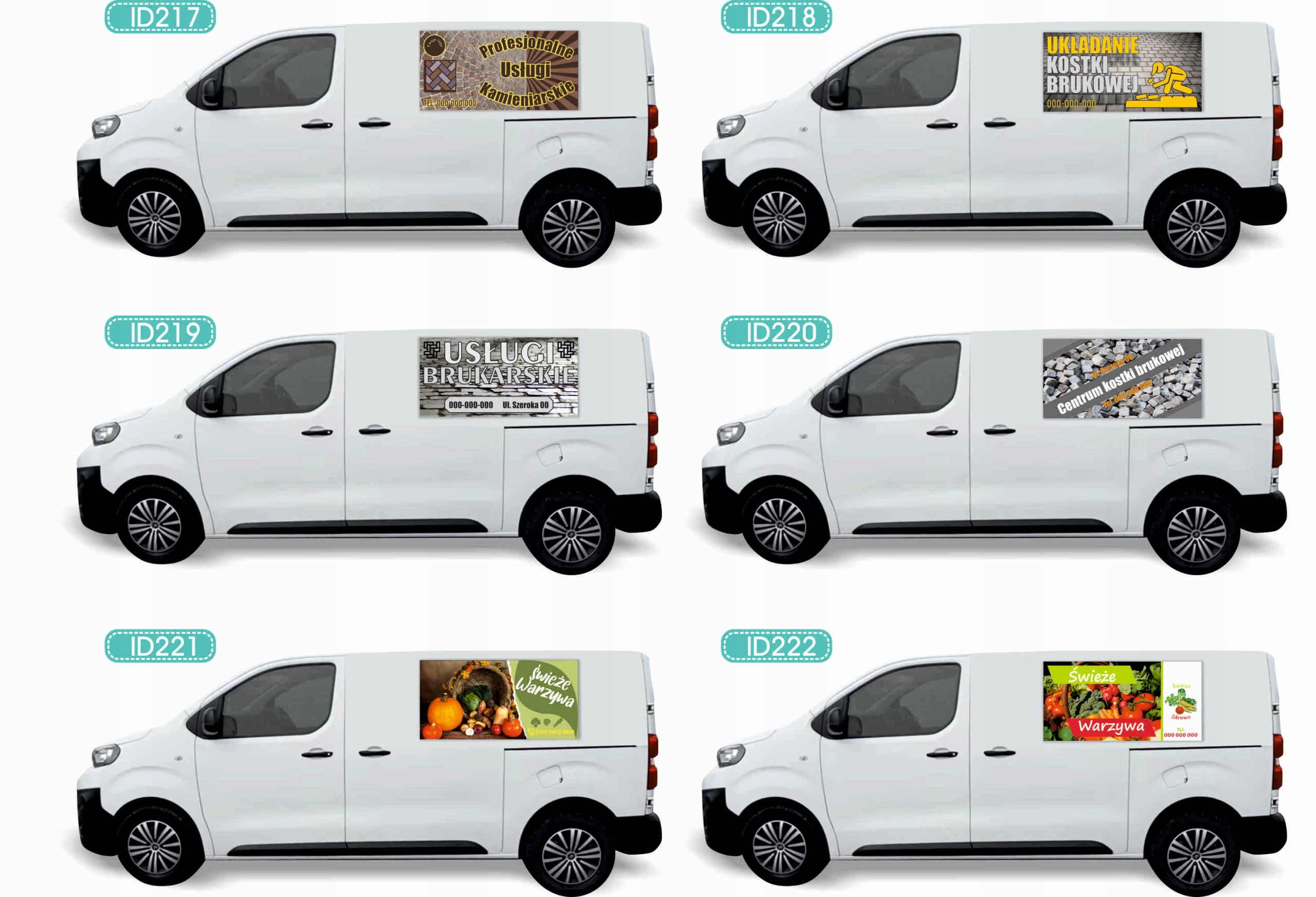 Reklama Naklejka na samochód wiele różnych wzorów SPRZEDAŻ WARZYW