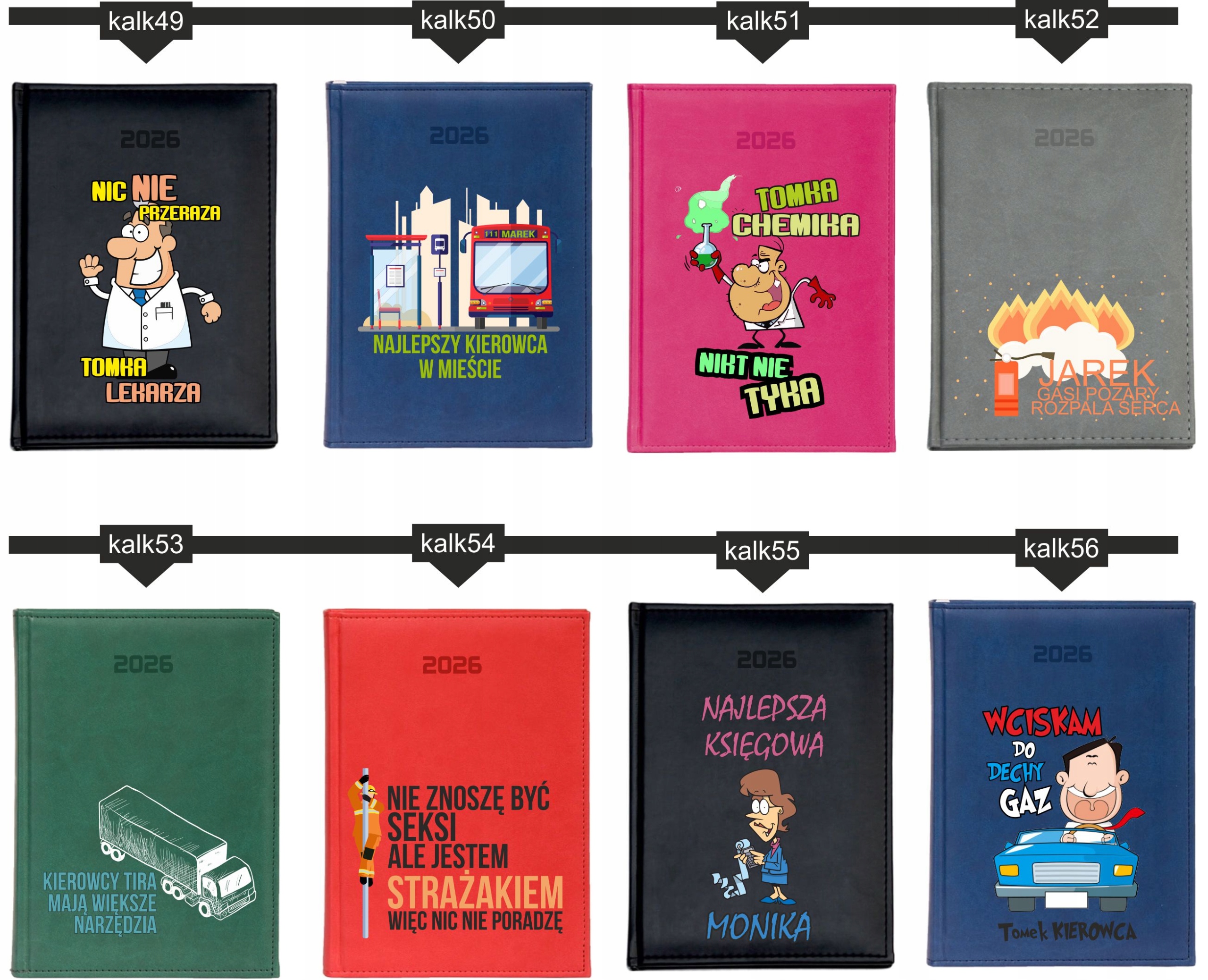 STYLOWY PREZENT DLA KOLEŻANKI personalizowany kalendarz A4 2026 KSIĄŻKOWY